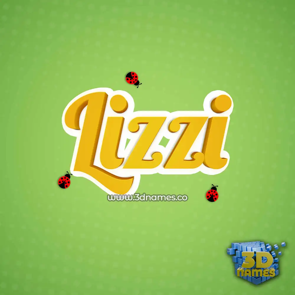 lizzi in Ladybugs style - 3D name wallpaper