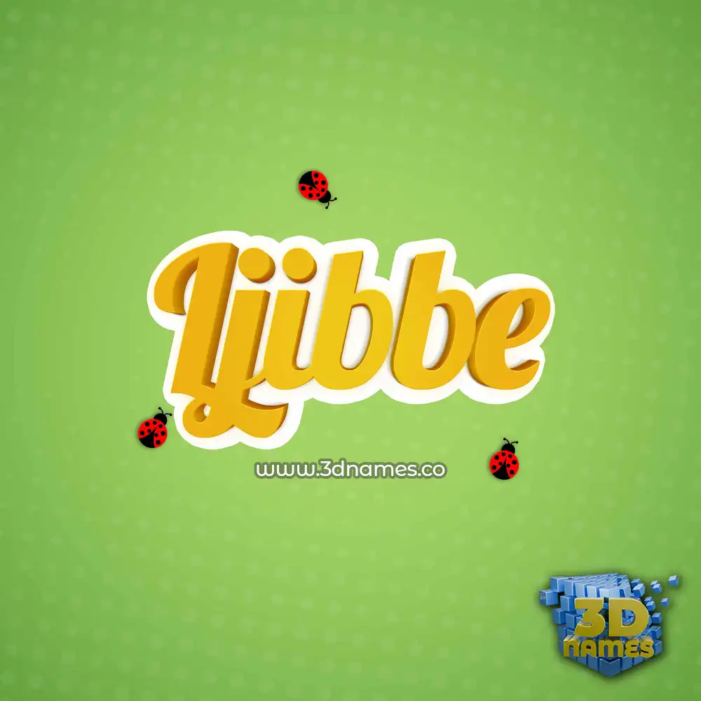 ljibbe in Ladybugs style - 3D name wallpaper