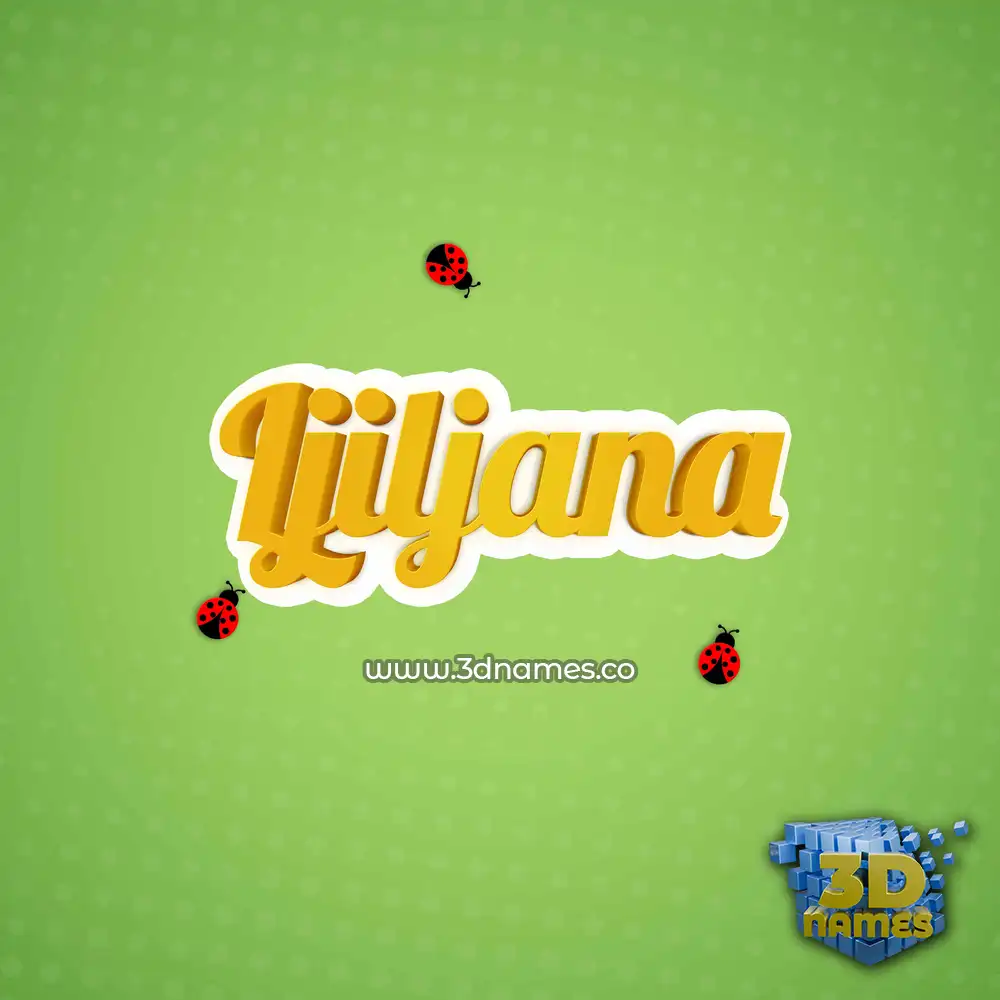 ljiljana in Ladybugs style - 3D name wallpaper