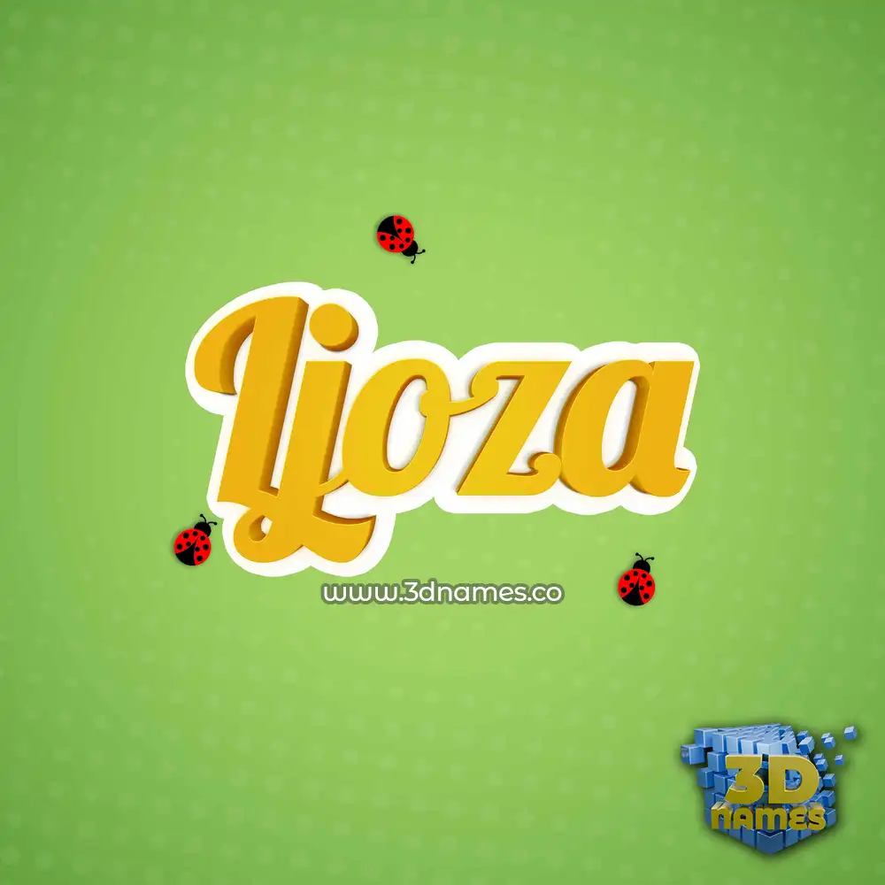 ljoza in Ladybugs style - 3D name wallpaper
