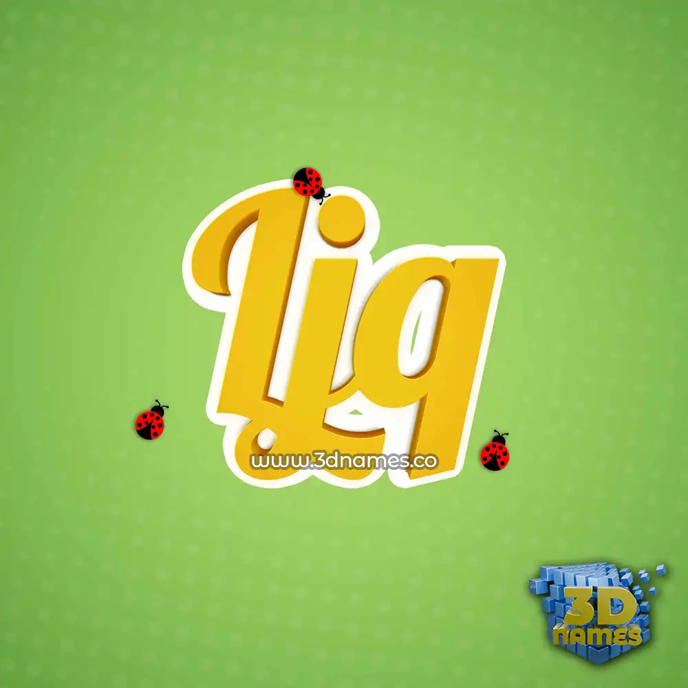 ljq in Ladybugs style - 3D name wallpaper