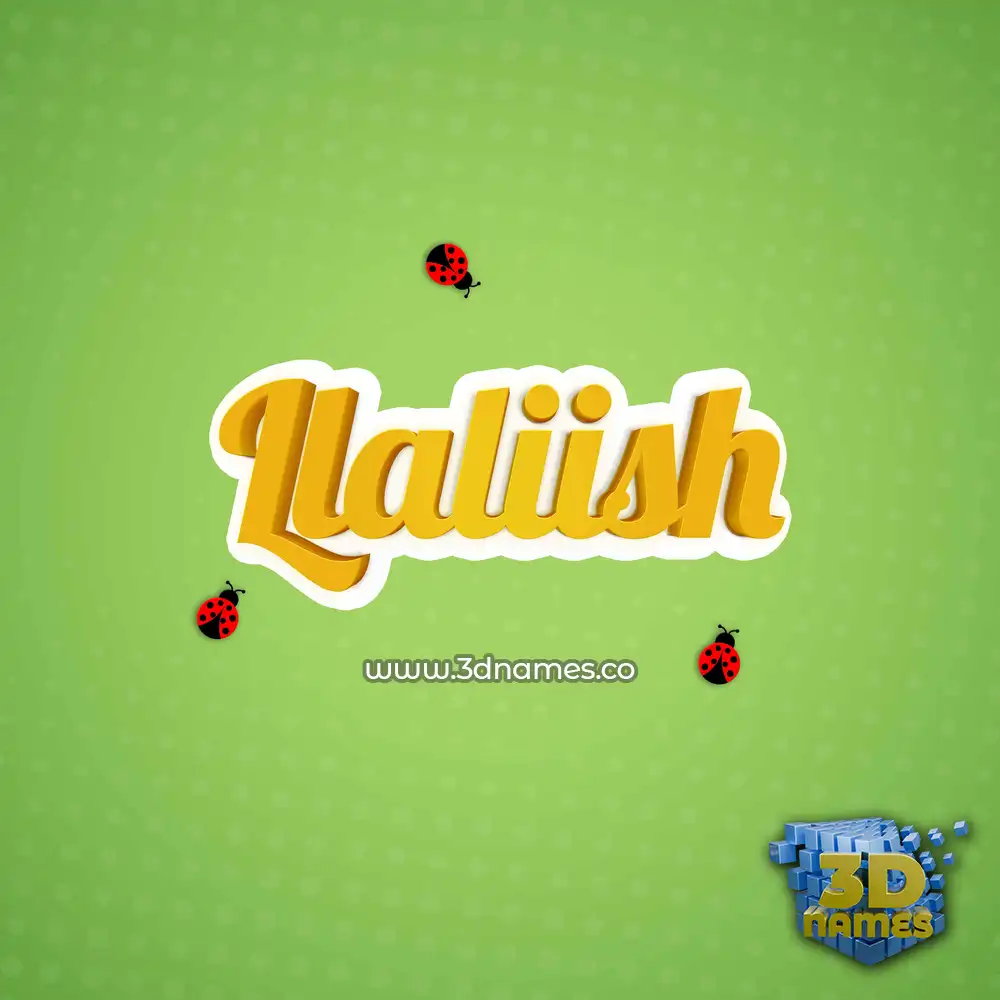 llaliish in Ladybugs style - 3D name wallpaper