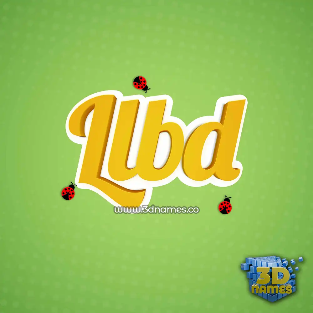 llbd in Ladybugs style - 3D name wallpaper