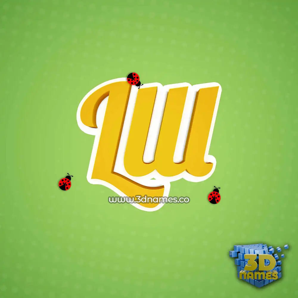 llll in Ladybugs style - 3D name wallpaper