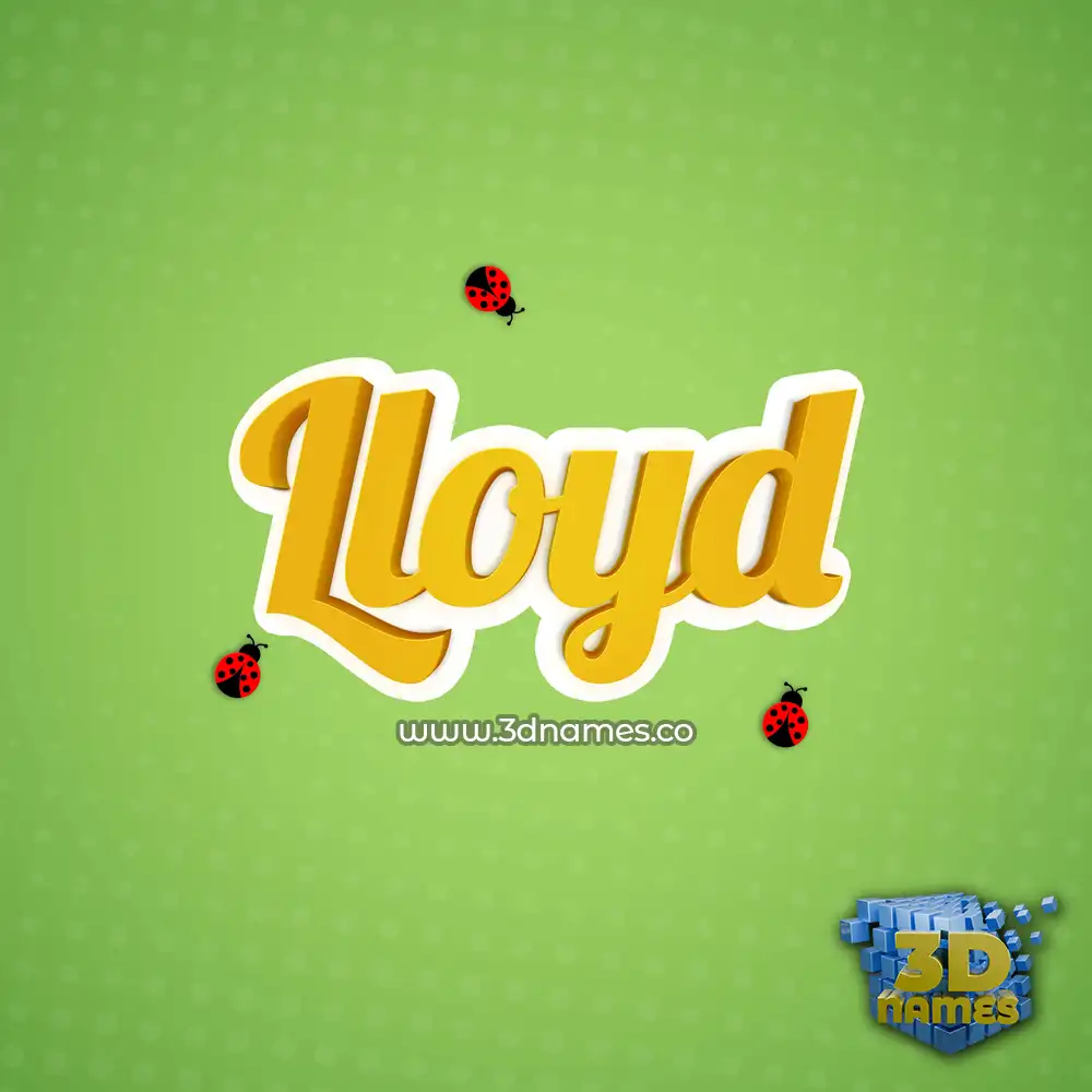 lloyd in Ladybugs style - 3D name wallpaper