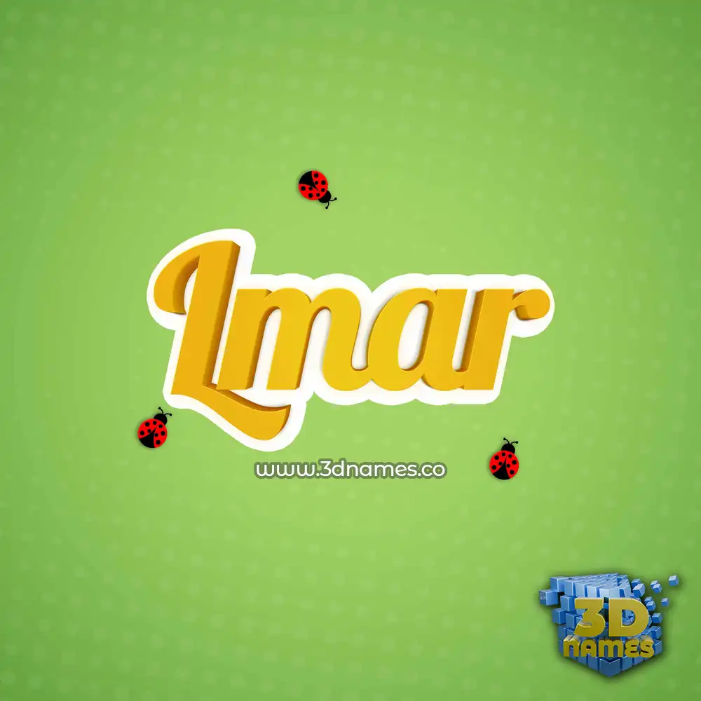 lmar in Ladybugs style - 3D name wallpaper