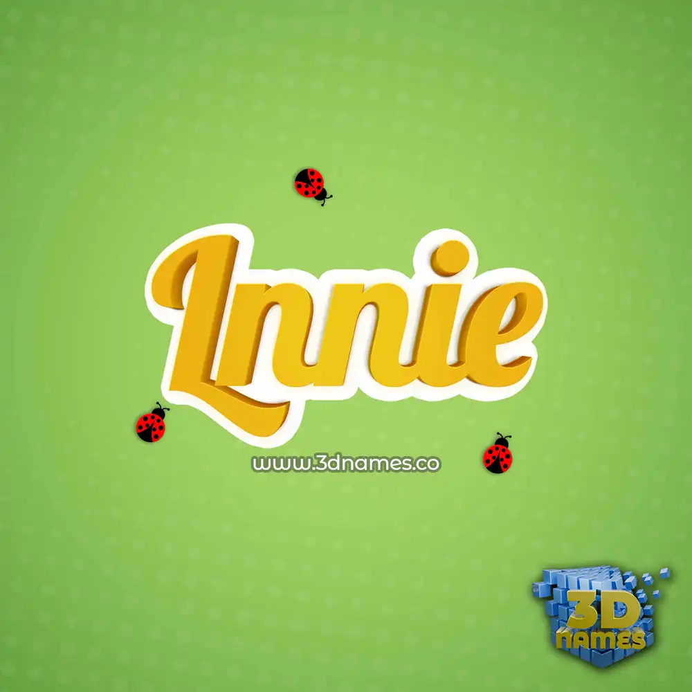 lnnie in Ladybugs style - 3D name wallpaper