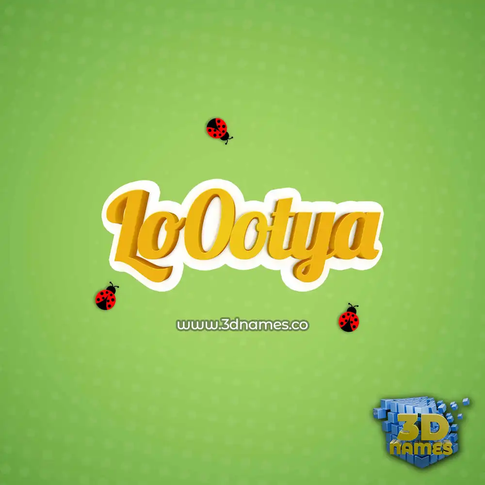 lo0otya in Ladybugs style - 3D name wallpaper