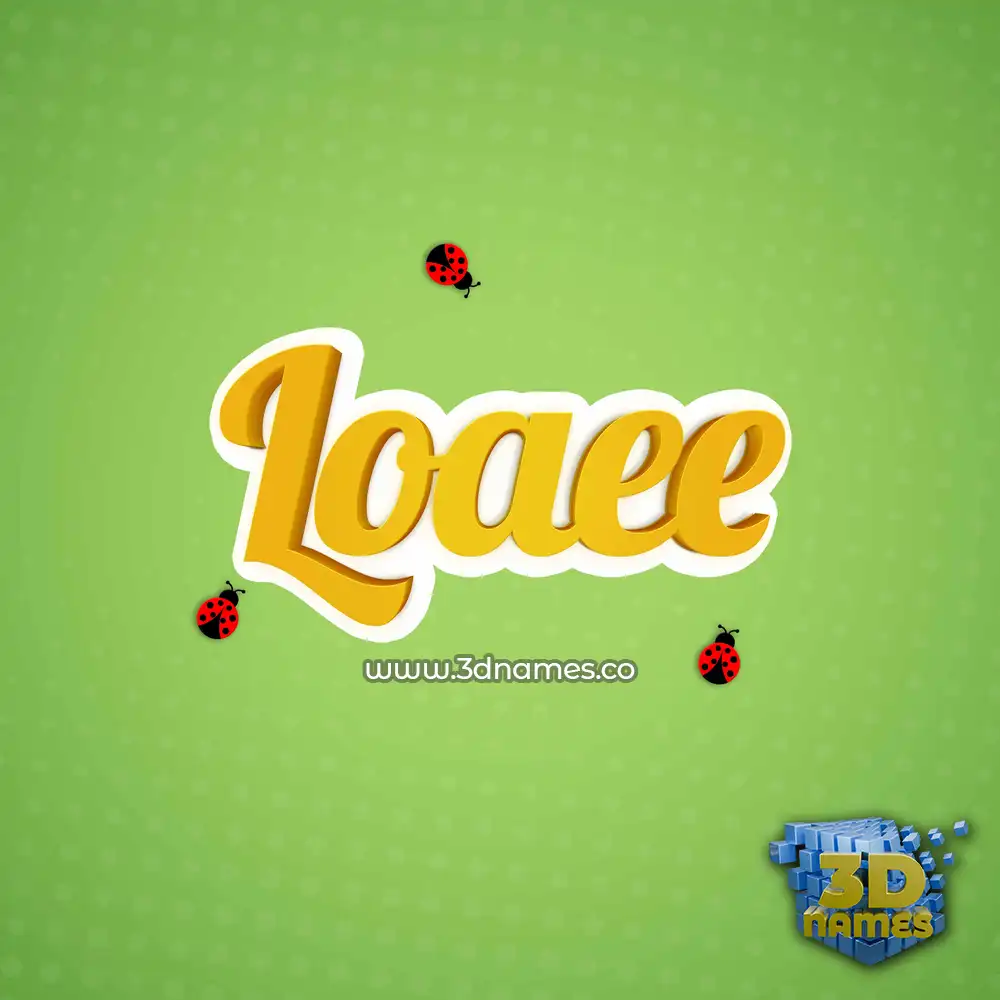 loaee in Ladybugs style - 3D name wallpaper