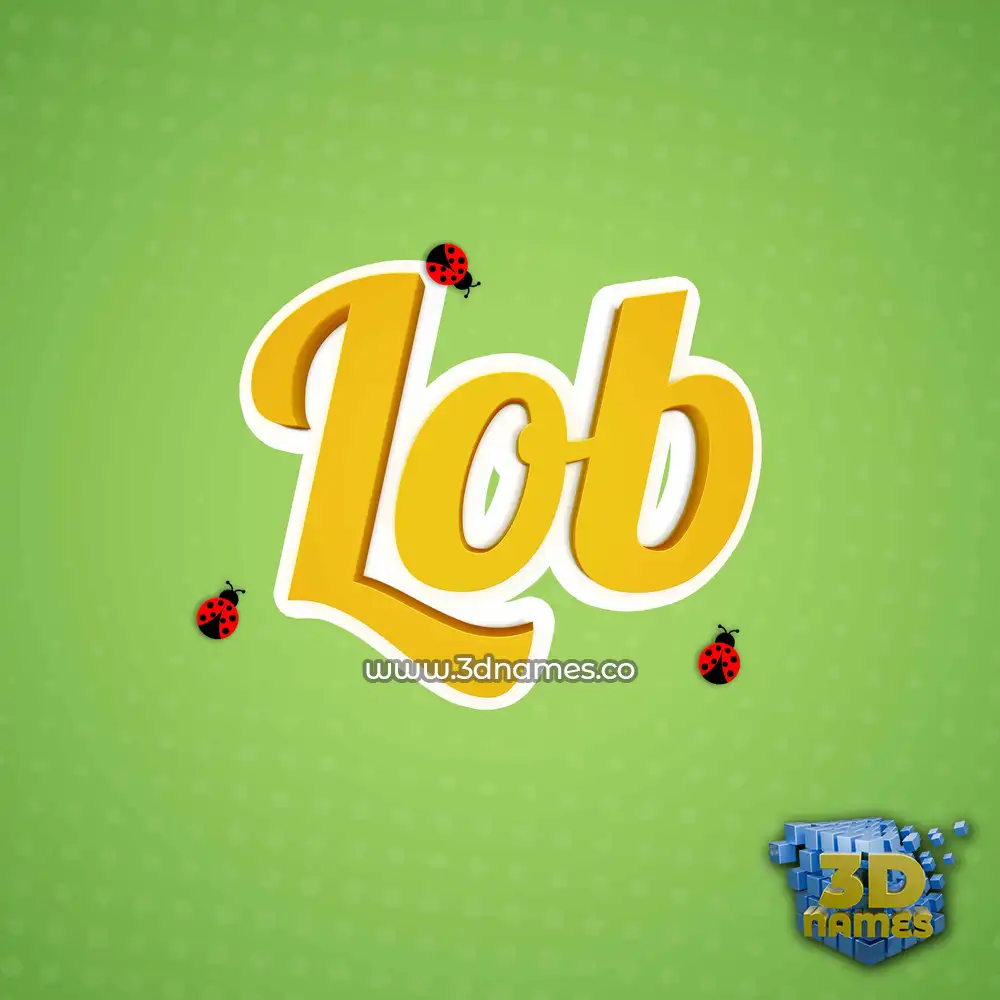 lob in Ladybugs style - 3D name wallpaper