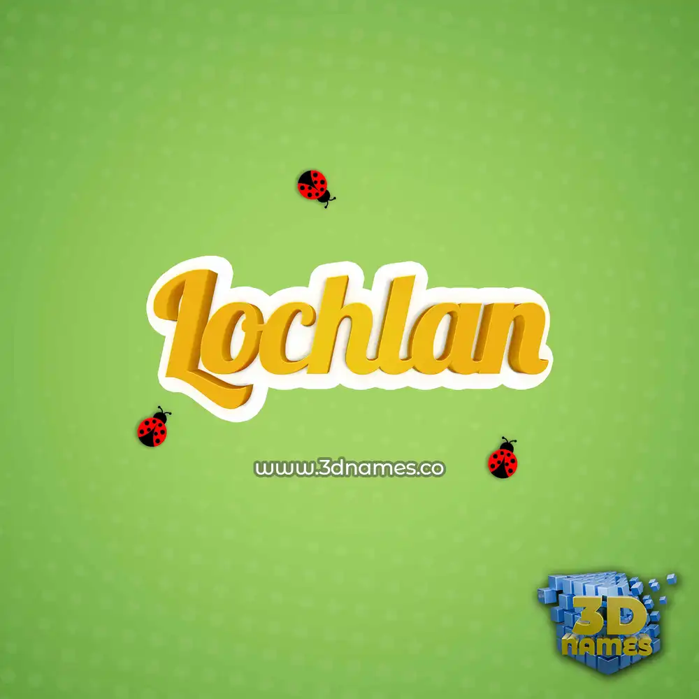lochlan in Ladybugs style - 3D name wallpaper