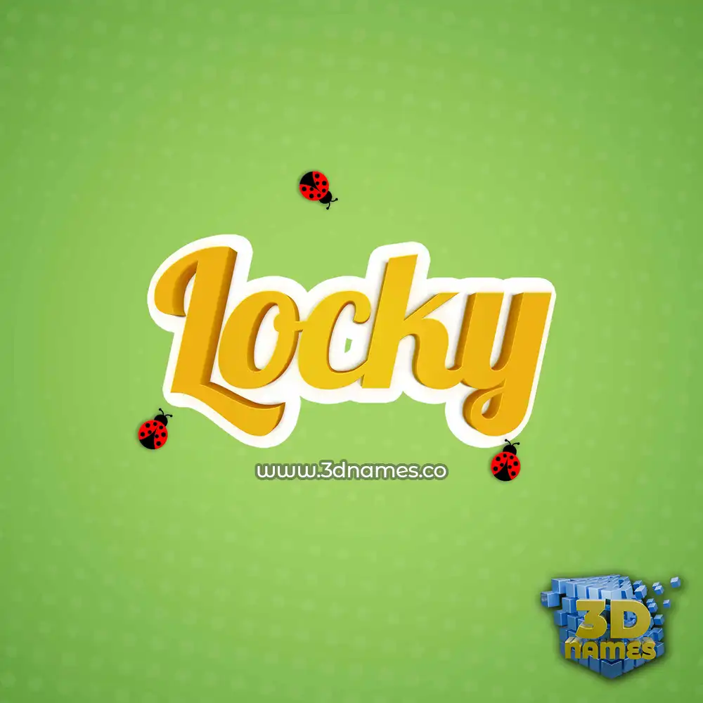locky in Ladybugs style - 3D name wallpaper