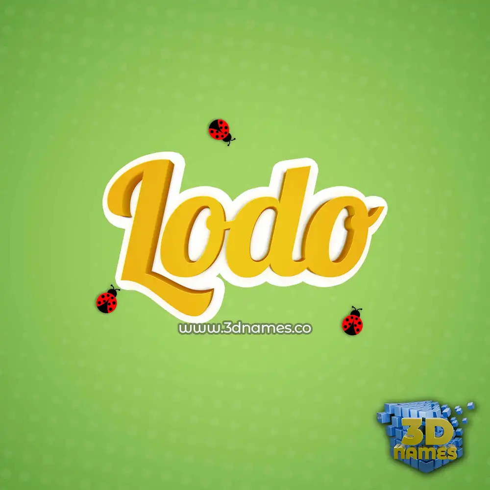 lodo in Ladybugs style - 3D name wallpaper