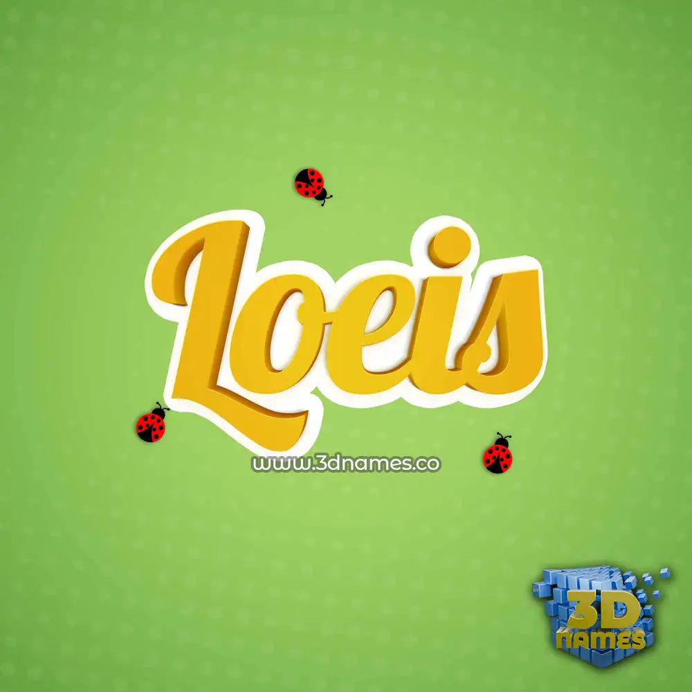 loeis in Ladybugs style - 3D name wallpaper