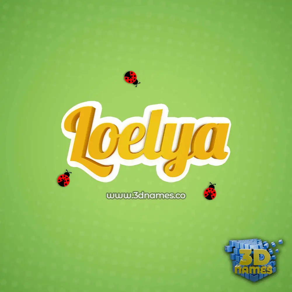loelya in Ladybugs style - 3D name wallpaper
