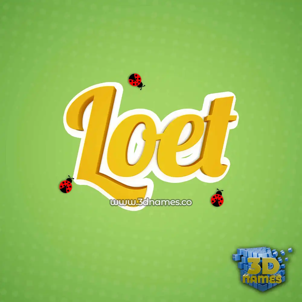 loet in Ladybugs style - 3D name wallpaper