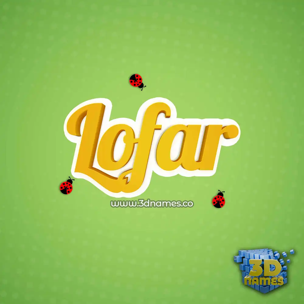 lofar in Ladybugs style - 3D name wallpaper