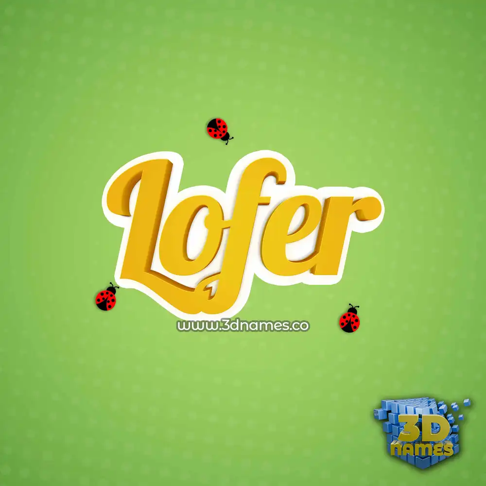 lofer in Ladybugs style - 3D name wallpaper