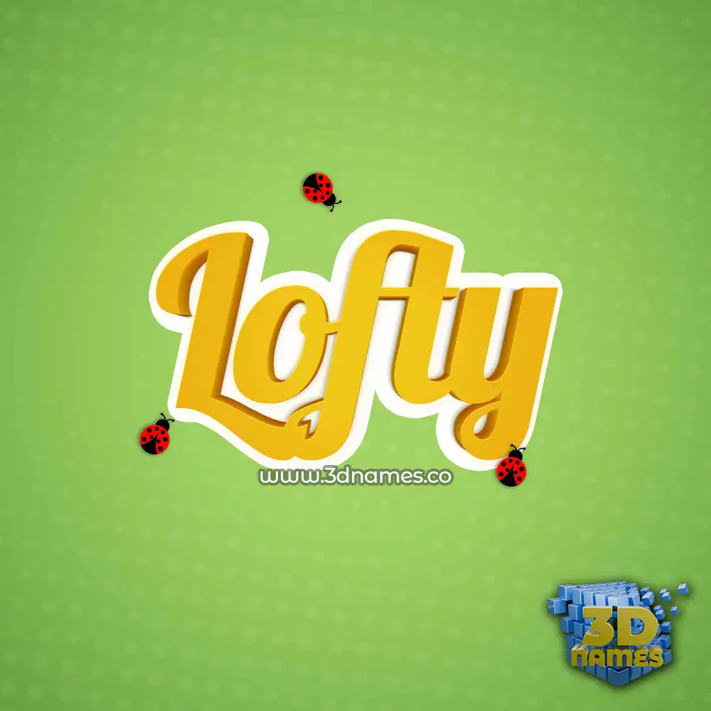 lofty in Ladybugs style - 3D name wallpaper