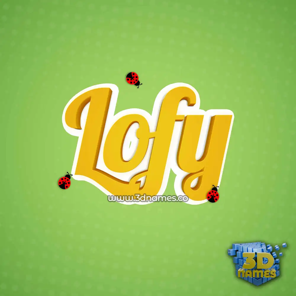 lofy in Ladybugs style - 3D name wallpaper