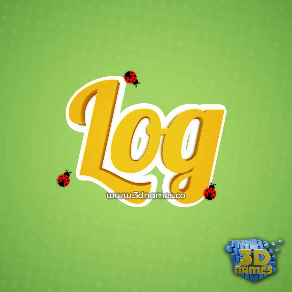 log in Ladybugs style - 3D name wallpaper