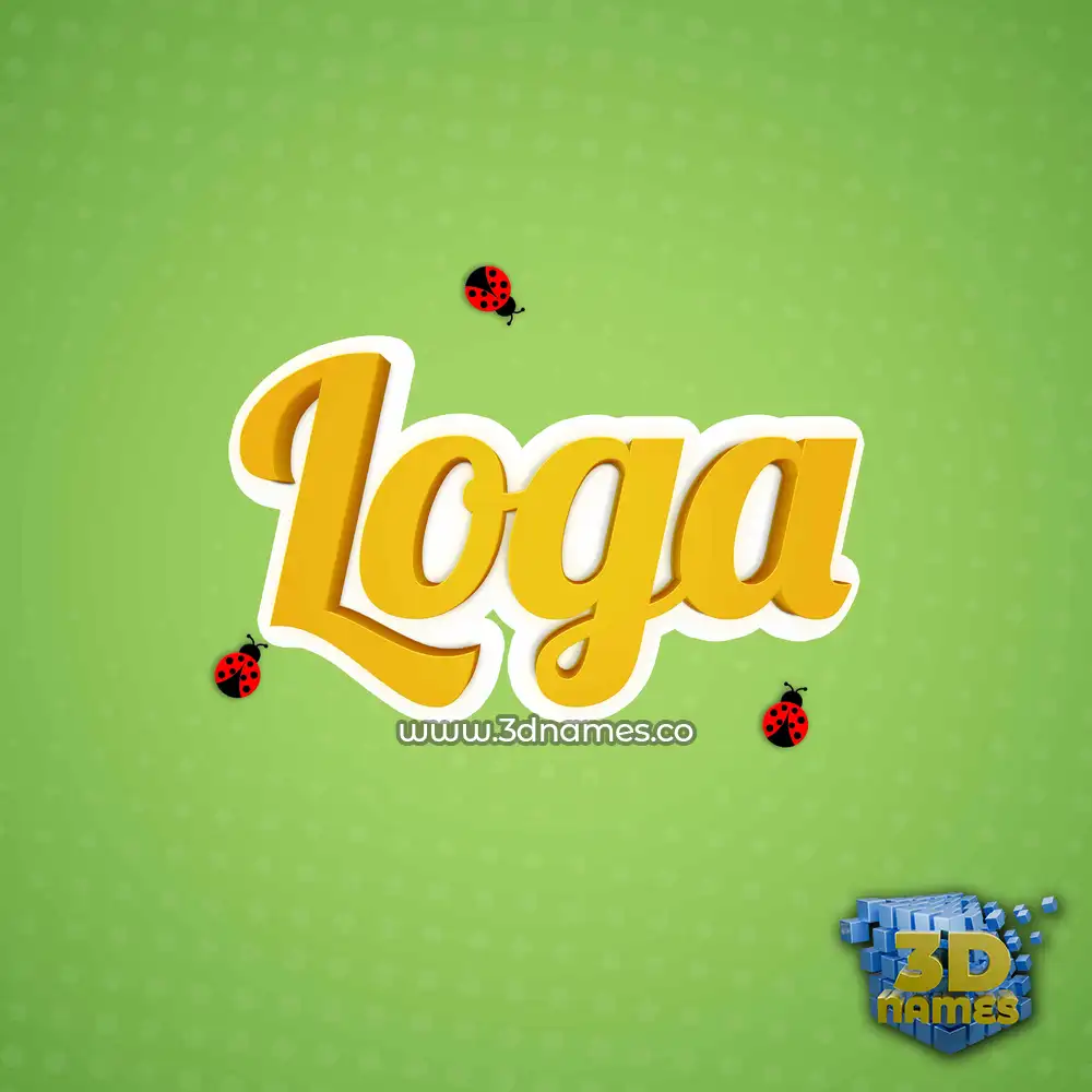 loga in Ladybugs style - 3D name wallpaper