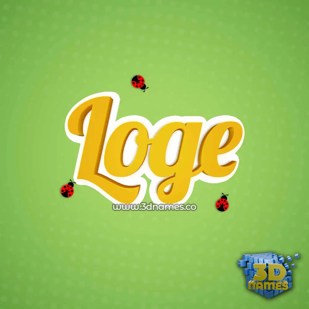 loge in Ladybugs style - 3D name wallpaper