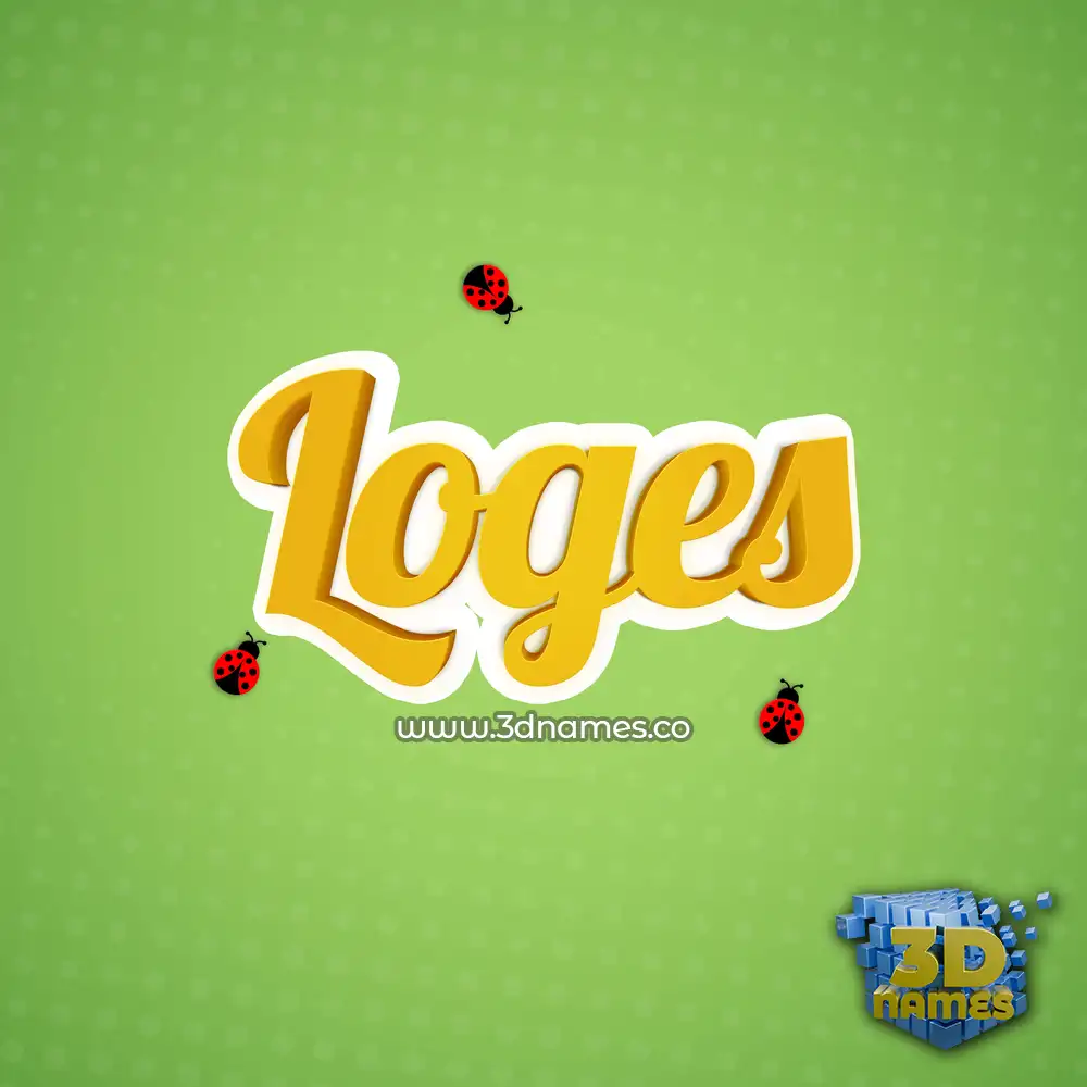 loges in Ladybugs style - 3D name wallpaper
