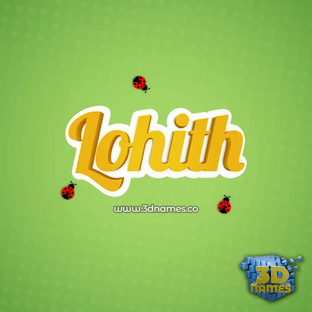 lohith in Ladybugs style - 3D name wallpaper
