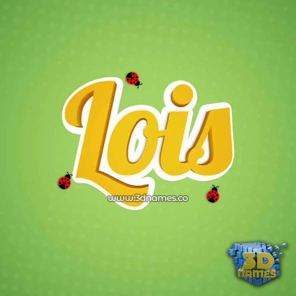lois in Ladybugs style - 3D name wallpaper