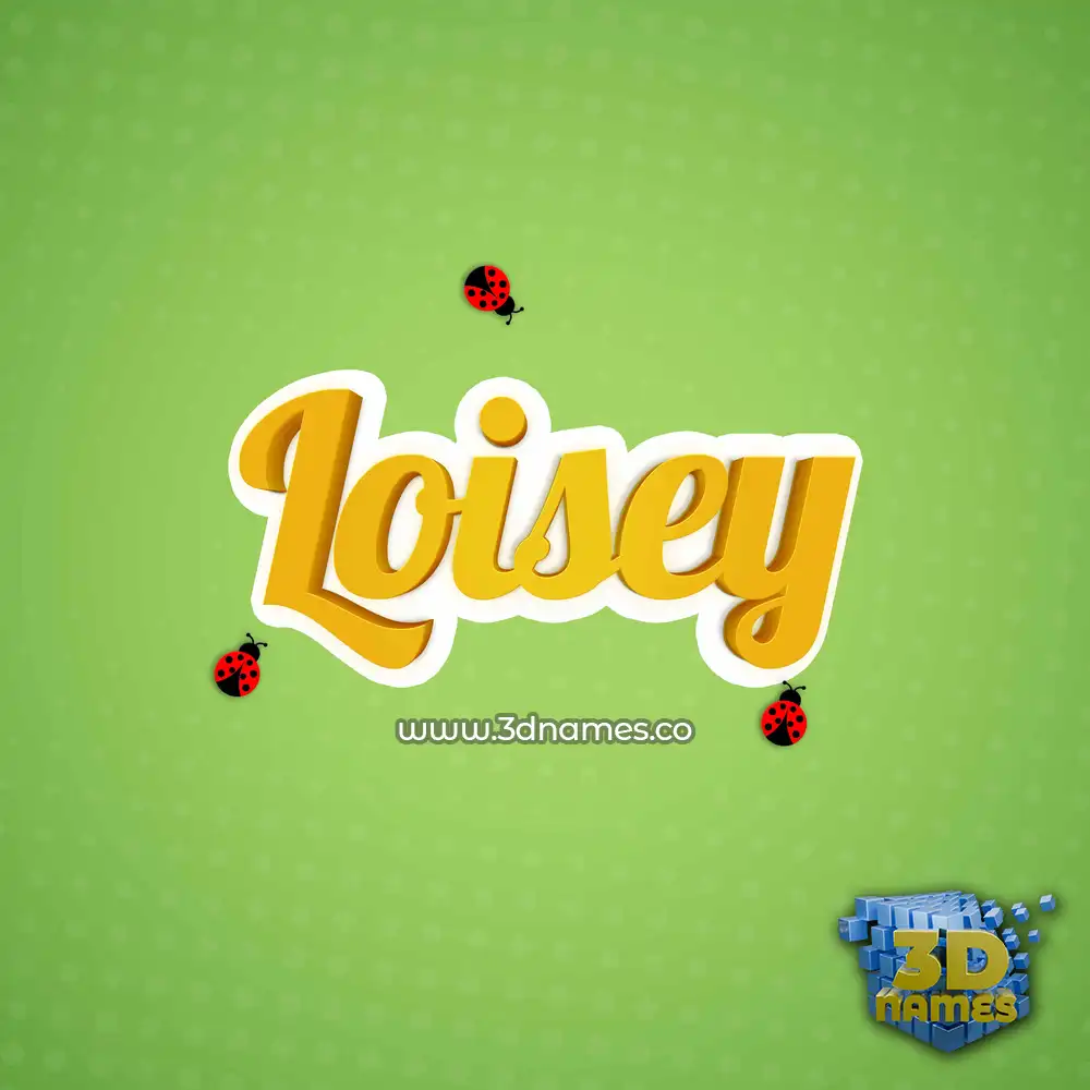 loisey in Ladybugs style - 3D name wallpaper