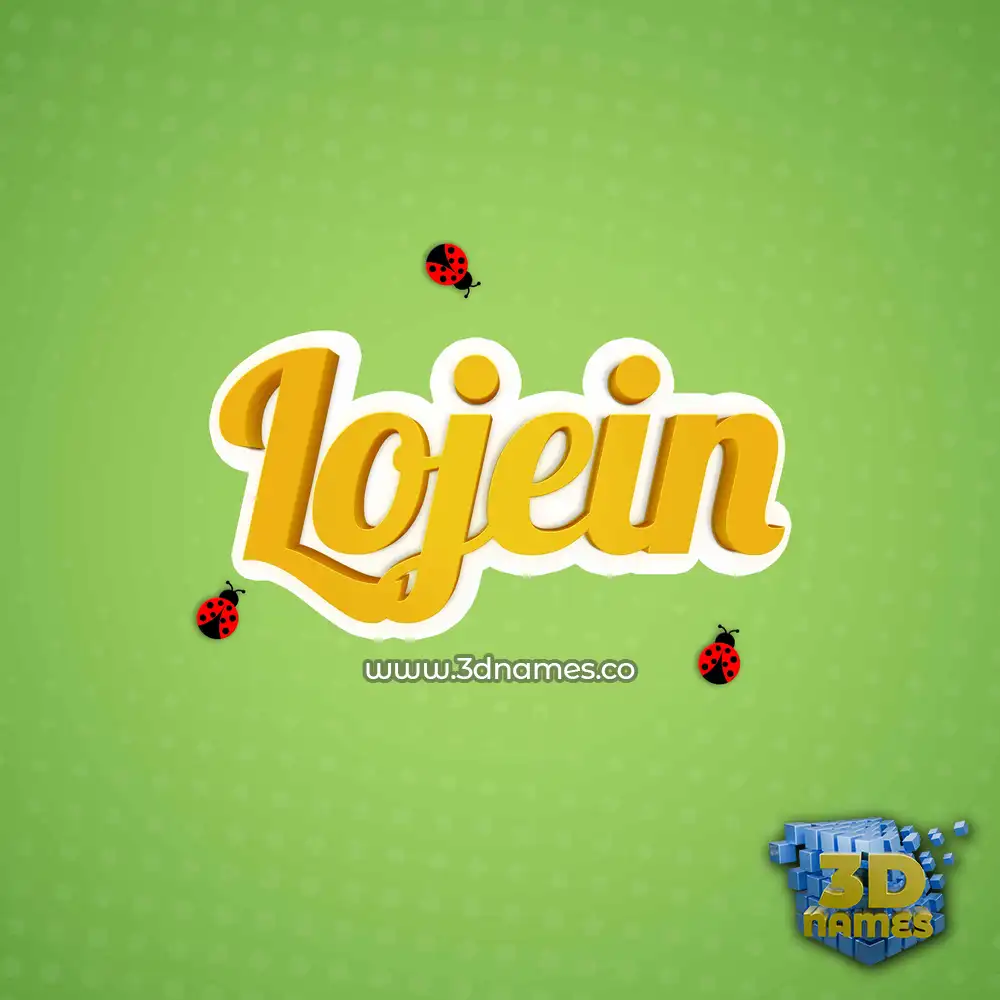 lojein in Ladybugs style - 3D name wallpaper
