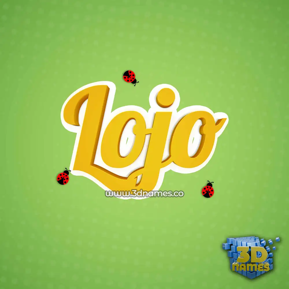 lojo in Ladybugs style - 3D name wallpaper