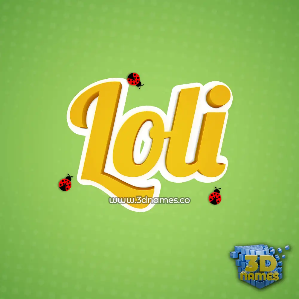 loli in Ladybugs style - 3D name wallpaper