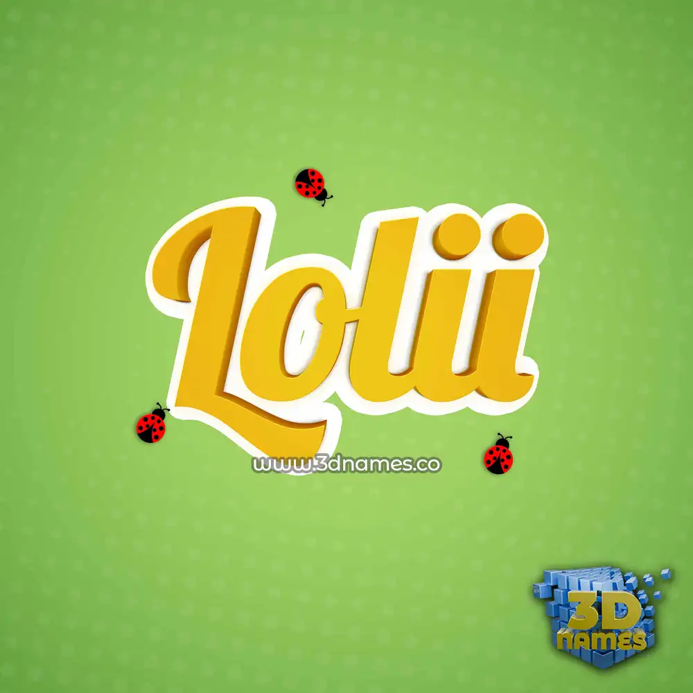 lolii in Ladybugs style - 3D name wallpaper