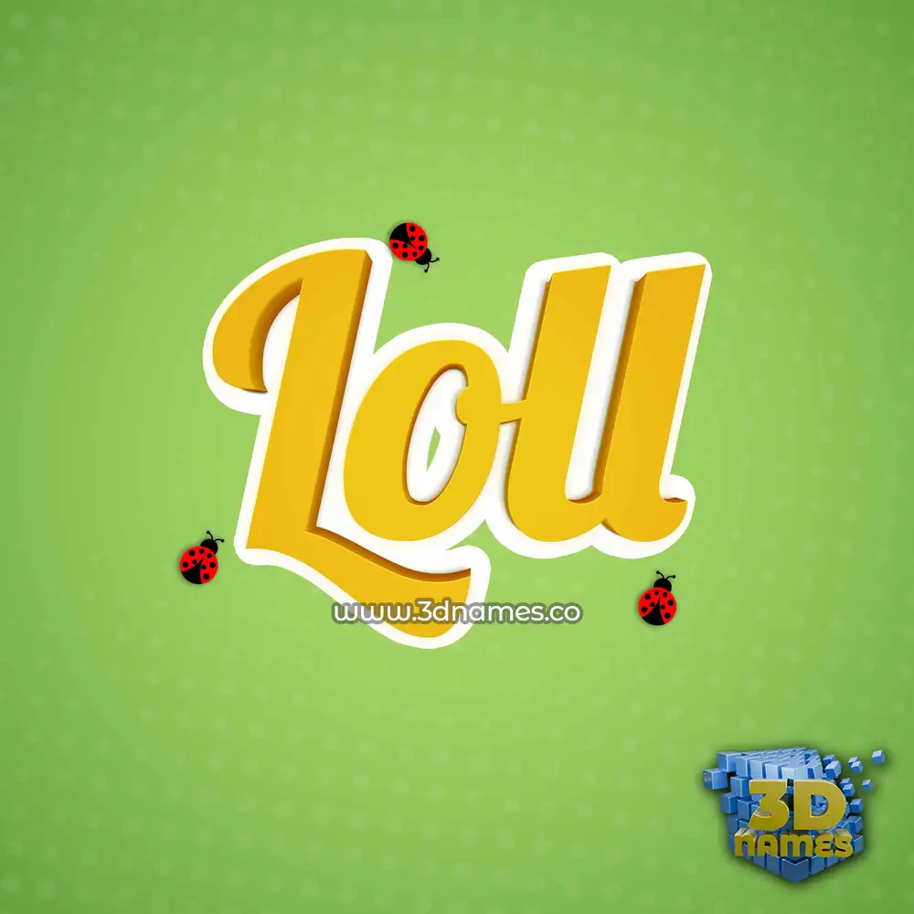 loll in Ladybugs style - 3D name wallpaper