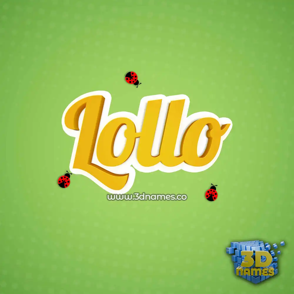 lollo in Ladybugs style - 3D name wallpaper