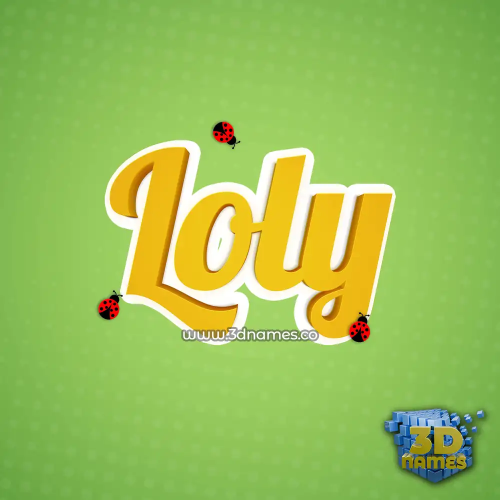 loly in Ladybugs style - 3D name wallpaper