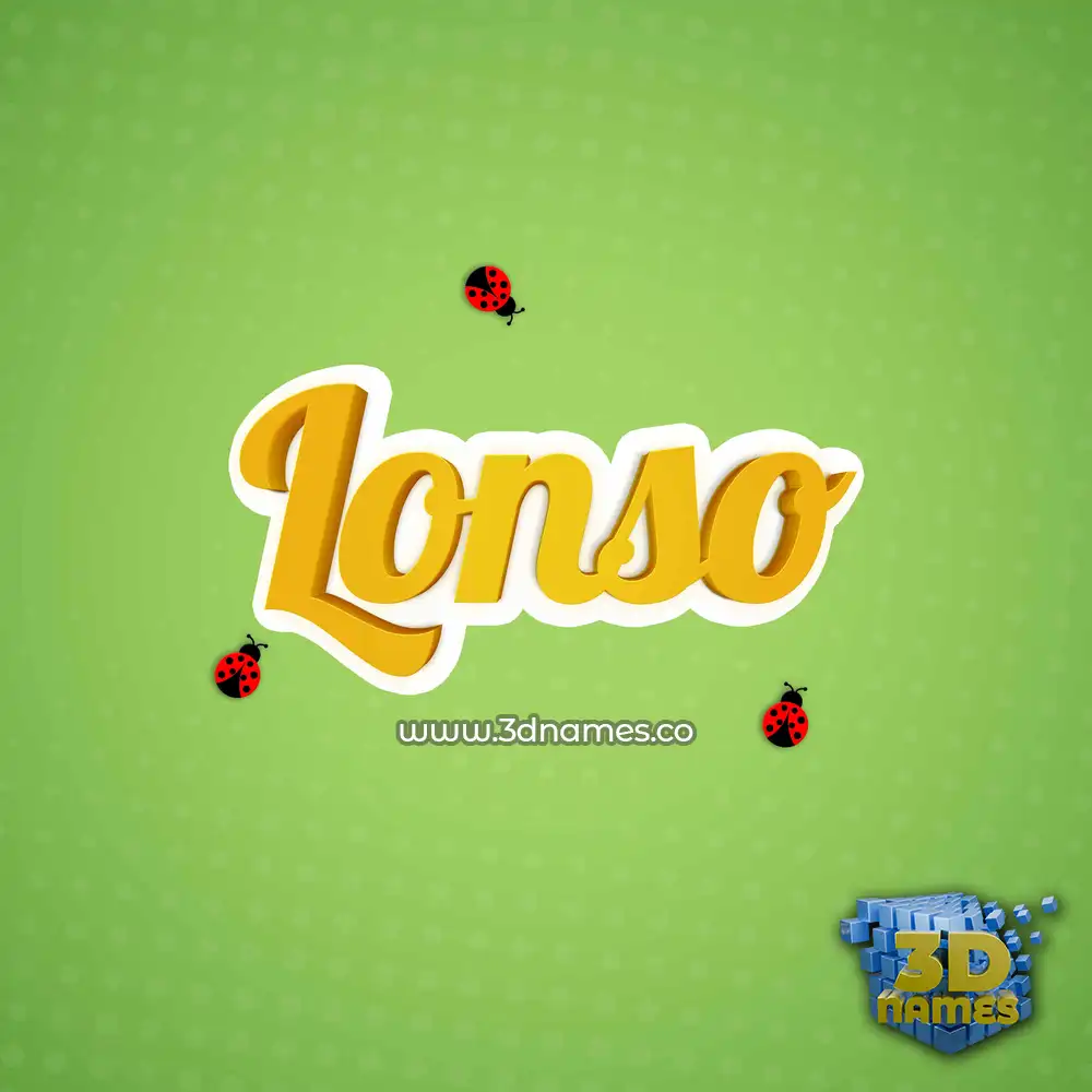lonso in Ladybugs style - 3D name wallpaper