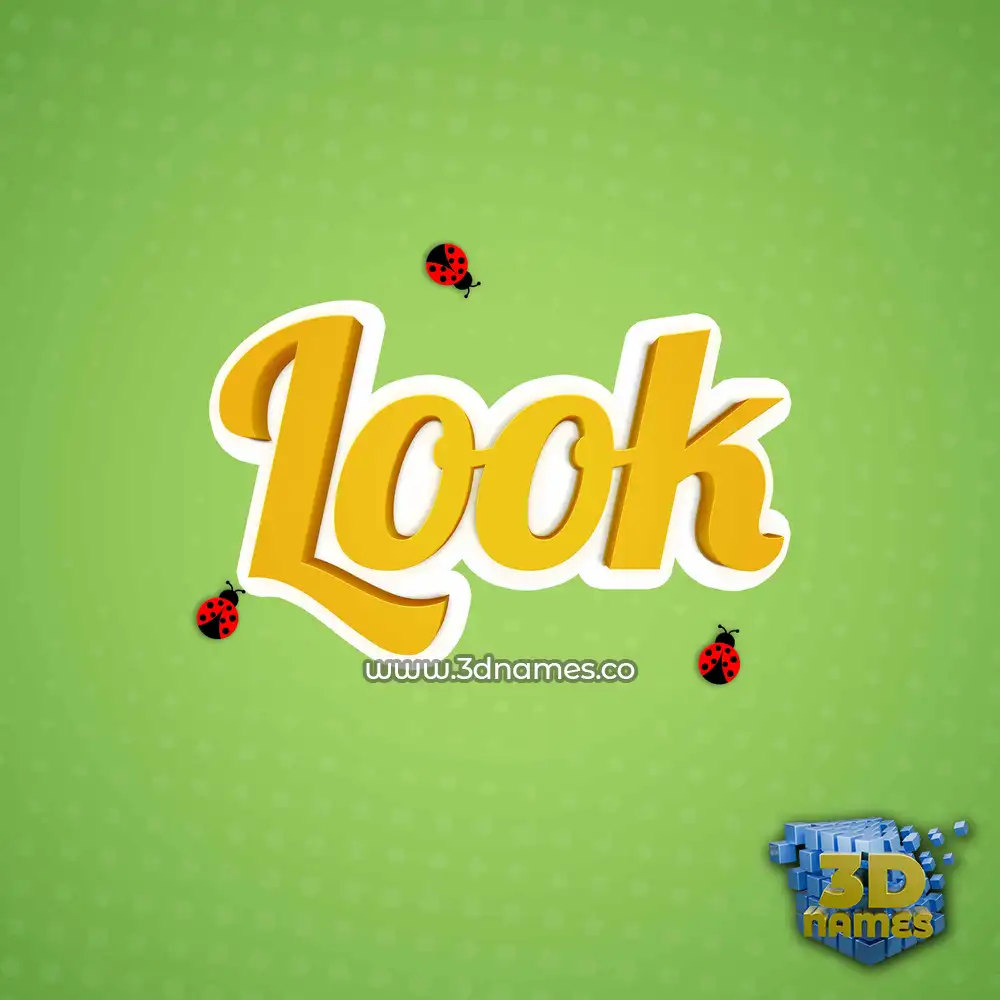 look in Ladybugs style - 3D name wallpaper
