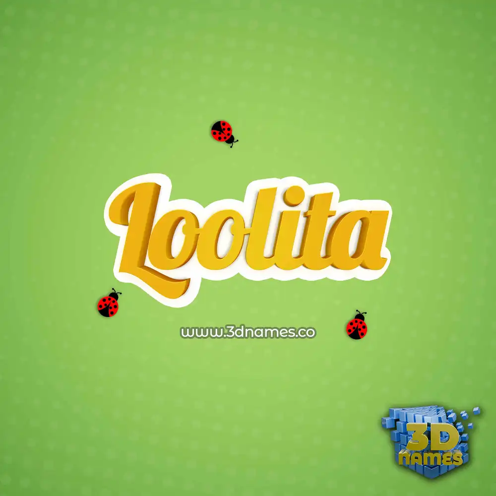 loolita in Ladybugs style - 3D name wallpaper