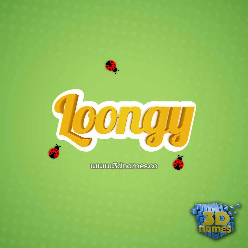 loongy in Ladybugs style - 3D name wallpaper
