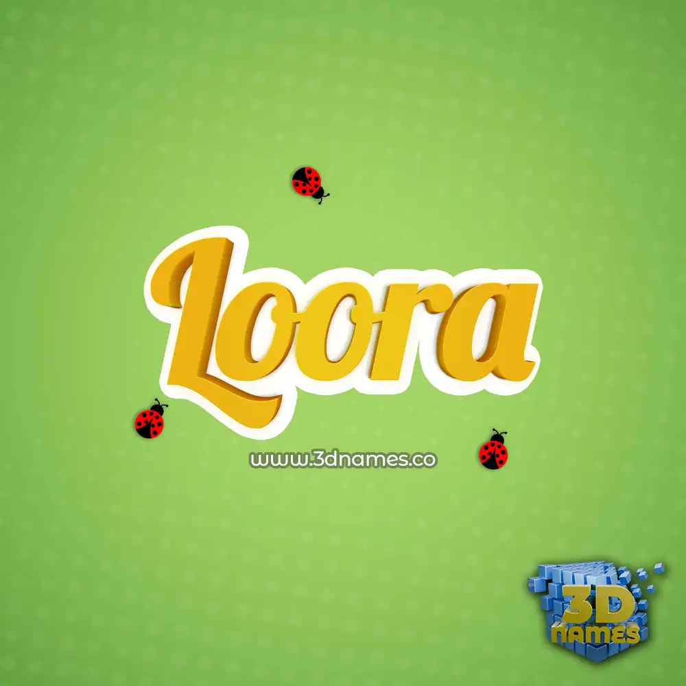 loora in Ladybugs style - 3D name wallpaper