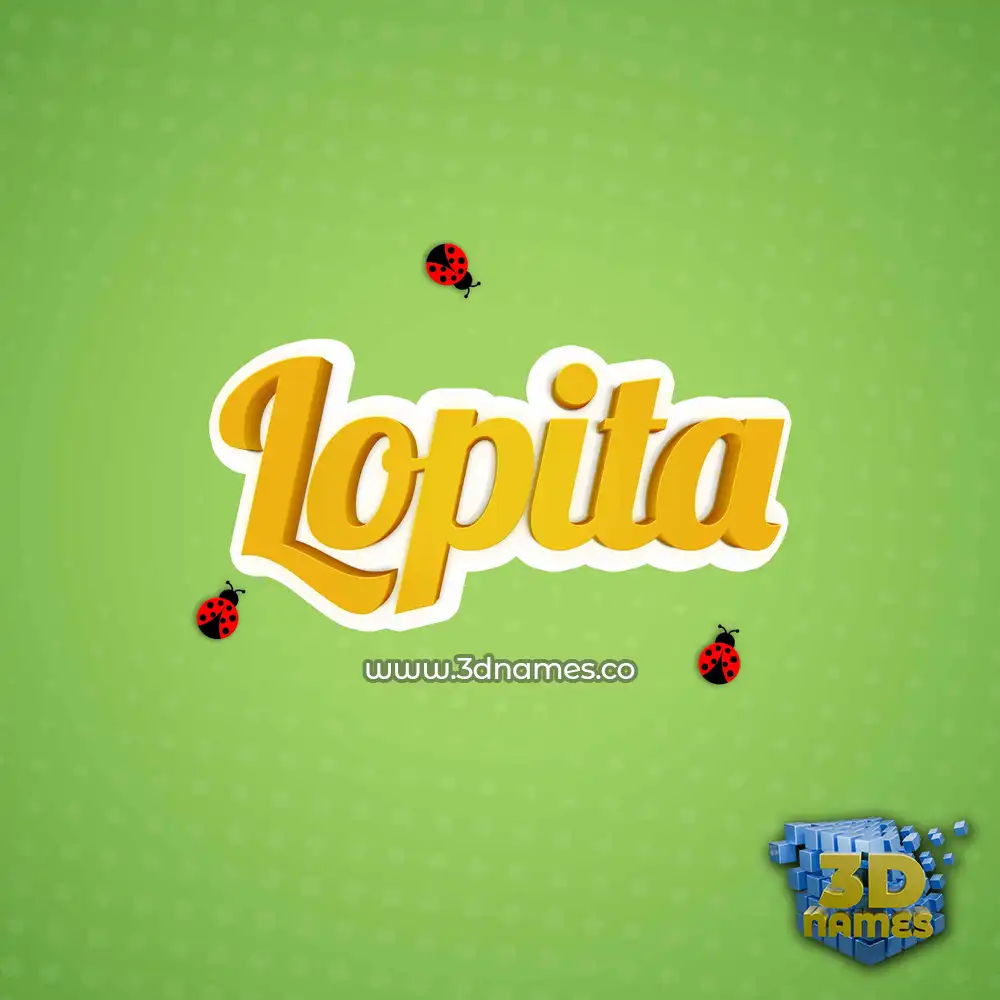lopita in Ladybugs style - 3D name wallpaper