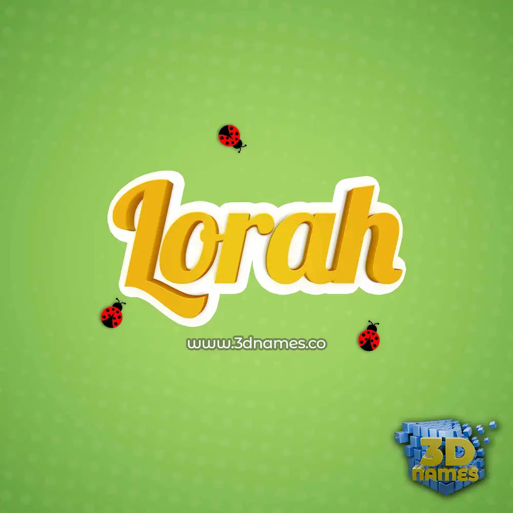 lorah in Ladybugs style - 3D name wallpaper