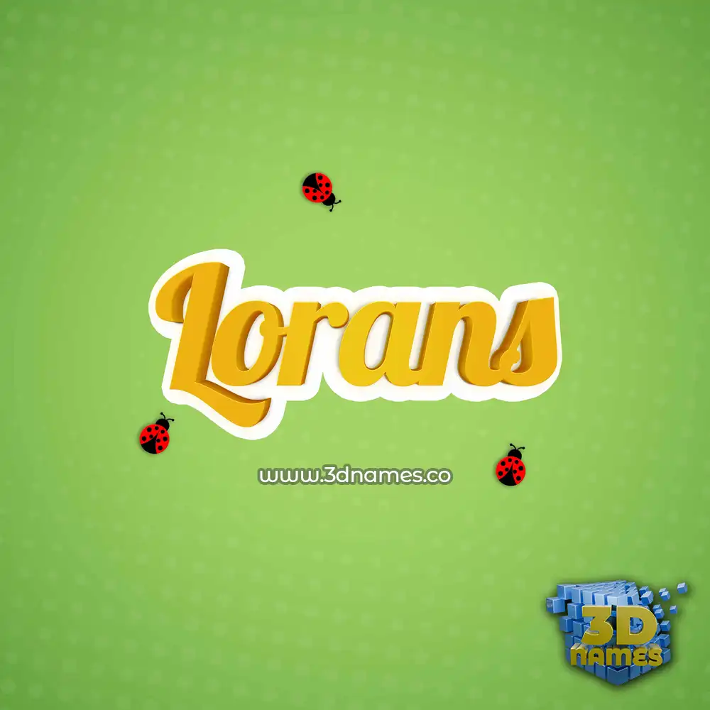 lorans in Ladybugs style - 3D name wallpaper
