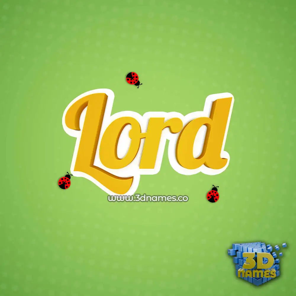 lord in Ladybugs style - 3D name wallpaper