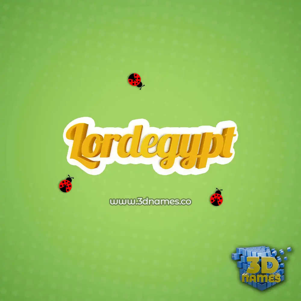 lordegypt in Ladybugs style - 3D name wallpaper