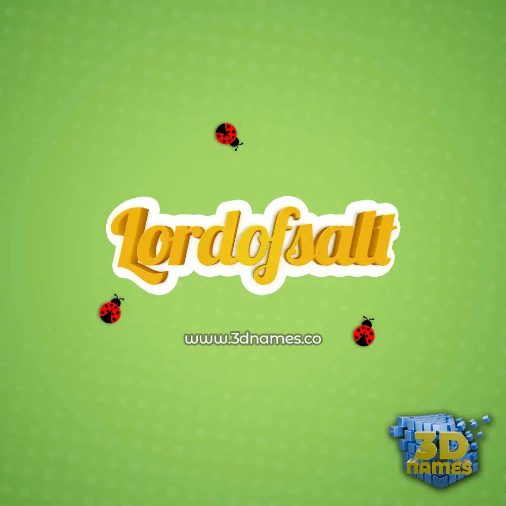 lordofsalt in Ladybugs style - 3D name wallpaper