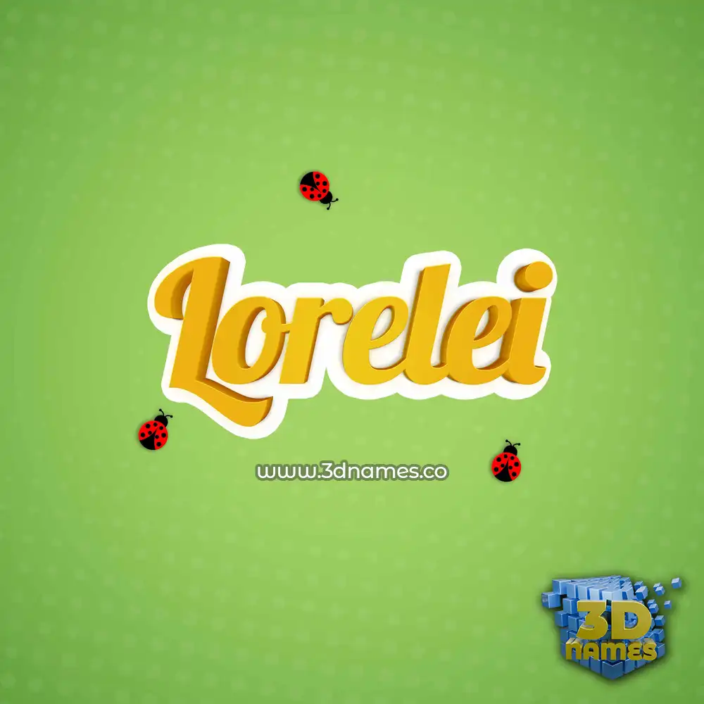 lorelei in Ladybugs style - 3D name wallpaper